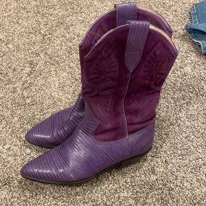 Purple cowboy boots